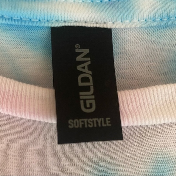 NEW Unisex GILDAN Soft Style Pale Color Gender Reveal Spiral Tie-Dye T-Shirt - Picture 7 of 8